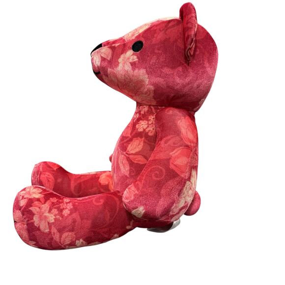 JOHNNY WAS pink printed velvet teddy bear, NWT - Picture 2 of 7